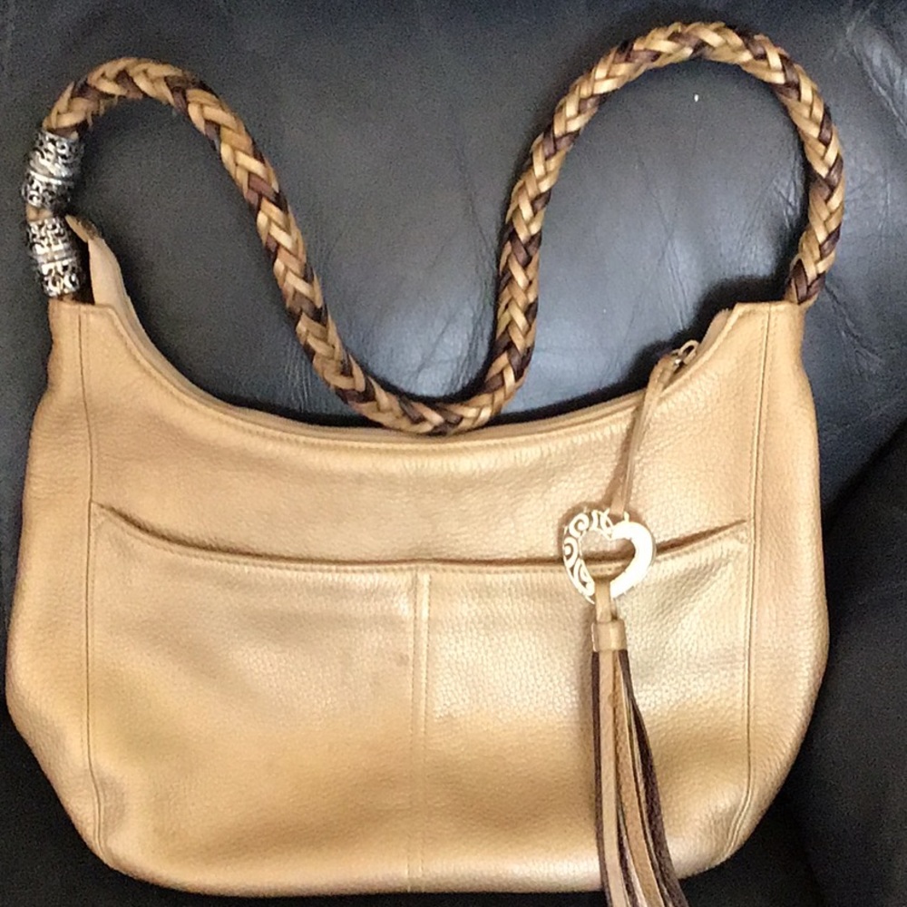 Brighton Gold Leather Shoulder Bag